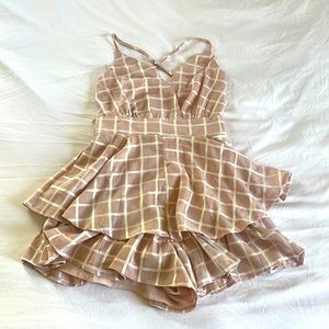 Blithe, Blush Ruffle Romper, S